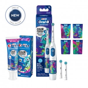 Oral-B Crest Color Changing Battery Bunter Hvide Blå | DK_OB47990